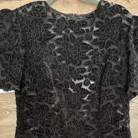 Vampire's Wife Short Black Velvet Dress - Size 14/18UK - NWT - Picture 4 of 16